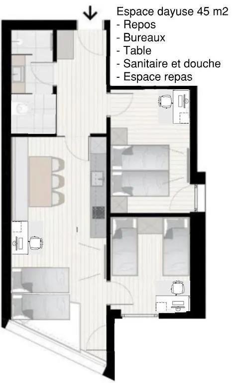 Chatillon-Vieux Bourg Citea Express Dayuse - Suite 3 Pieces -- 25 Min Paris Montparnasse -- 15 Min Velizy -- - Formule Temps Partage Bed & Breakfast Châtillon